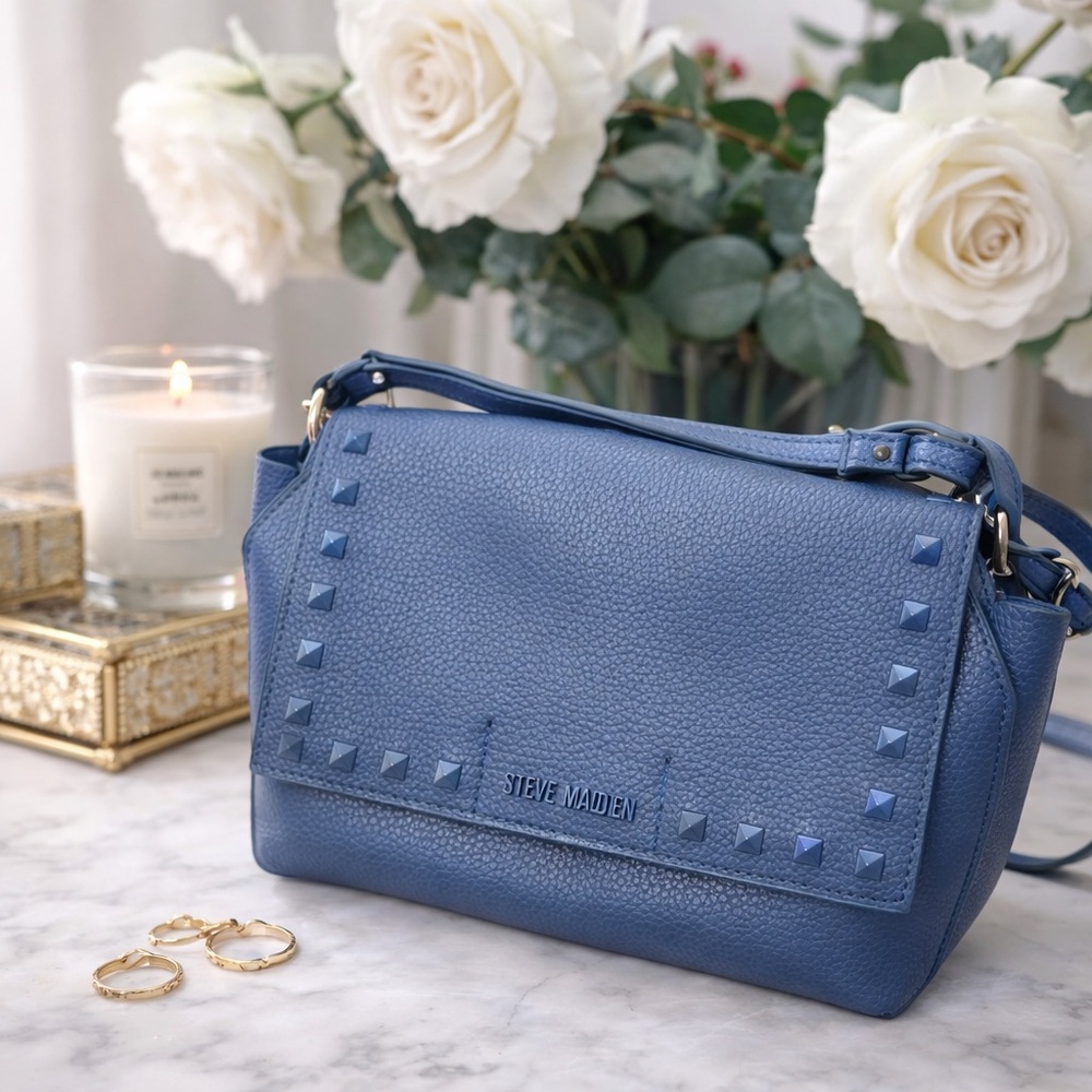 Steve Madden Studded Blue Crossbody Bag